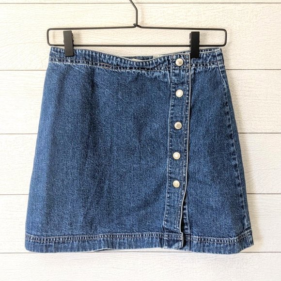 GAP Dresses & Skirts - GAP Side Snap Denim Mini Skirt 6